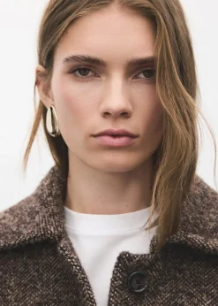 MANGO Drop earrings Gold New