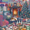 Børn eeBoo - Puslespil 1000 brk - English Cottage Christmas