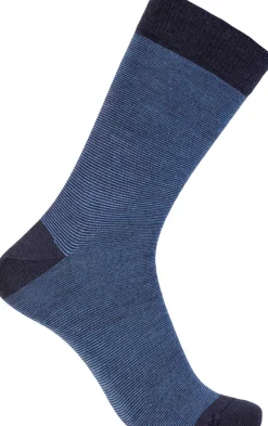 Egtved socks, cotton/wool twi Blå Online