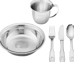 Børn Georg Jensen Elefant Børnesæt i 5 dele