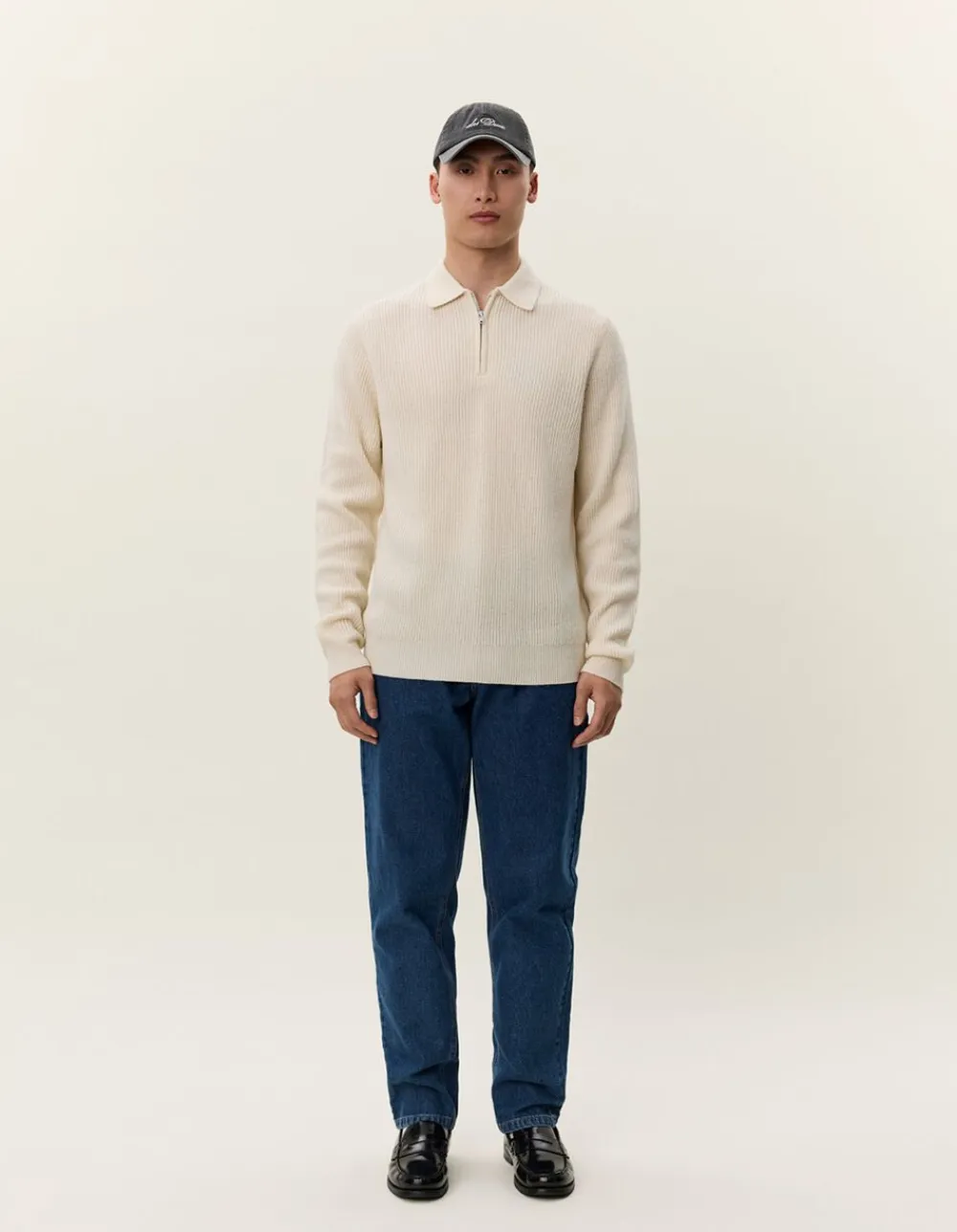 Elinor Zipper Polo Knit>Les Deux Clearance