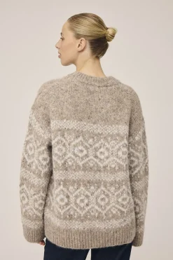 Magasin du Nord Collection Ella 3 Striksweater - GRS Sand melange Online