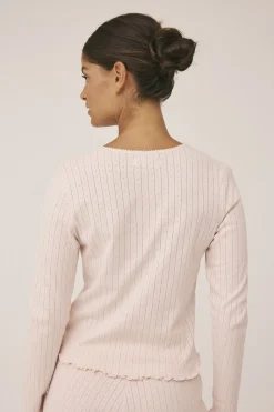 Dame Magasin du Nord Collection Eloise 10 Cardigan Pointelle - 100% Økologisk Bomuld GOTS