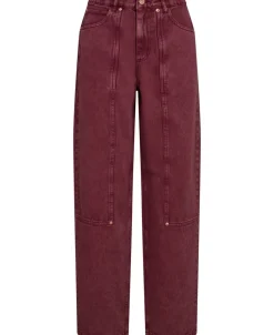 Magasin du Nord Collection Emma M125 Barrel jeans - 100% Økologisk bomuld GOTS Washed bordeaux Best
