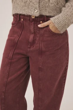 Magasin du Nord Collection Emma M125 Barrel jeans - 100% Økologisk bomuld GOTS Washed bordeaux Best