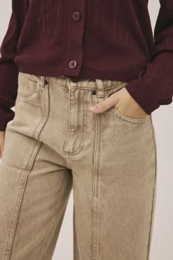 Magasin du Nord Collection Emma M125 Barrel jeans - 100% Økologisk bomuld GOTS Sandstorm New
