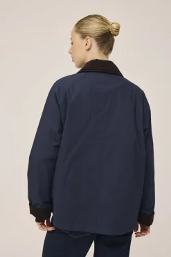 Magasin du Nord Collection Emmy 4 coated jakke med fløjlskanter - GRS Night sky Hot