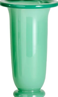 Empire Vase-Large-Green with dark green rim>Hay