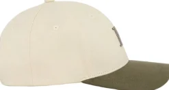 Les Deux Encore Contrast Suede Baseball Cap Ivory Outlet