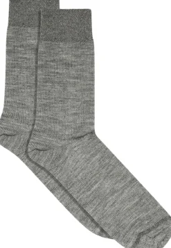 mpWoman Erina wool rib socks Grå Discount