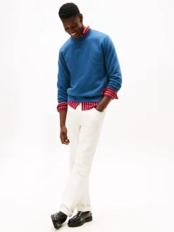 Tommy Hilfiger ESS SEASONAL FLEECE CREWNECK Aegean sea Sale