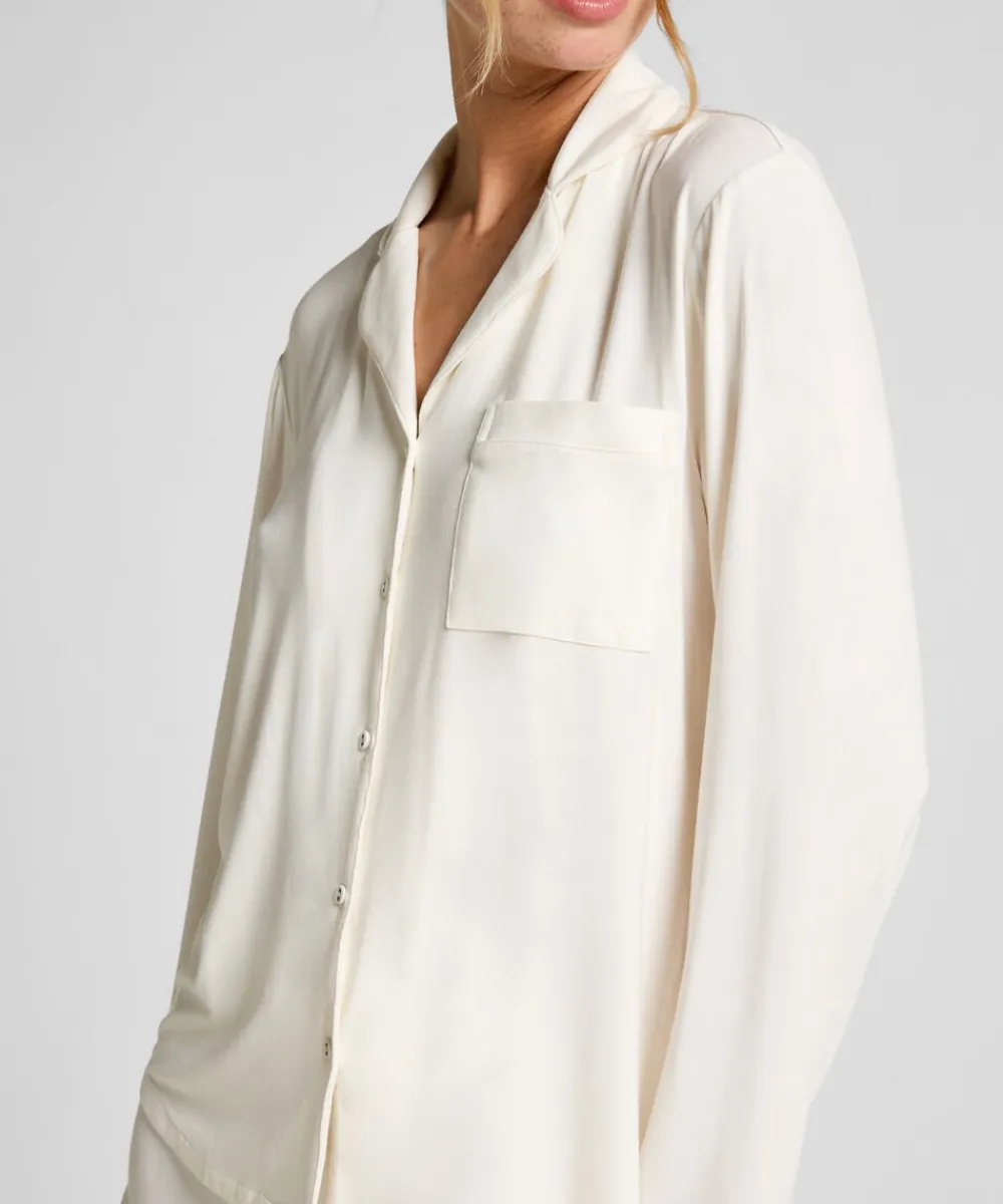 Hunkemöller Essential Jersey Long-Sleeved Jacket White