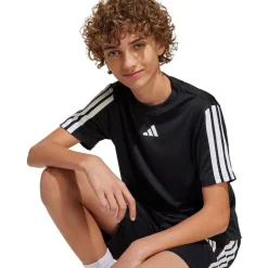 adidas Essentials 3-Stripes T-Shirt Sort Clearance