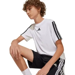 adidas Essentials 3-Stripes T-shirt Hvid Discount