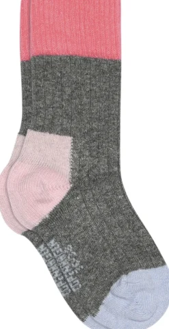 Dear Denier Esther cashmere contrast socks Grey - pink New