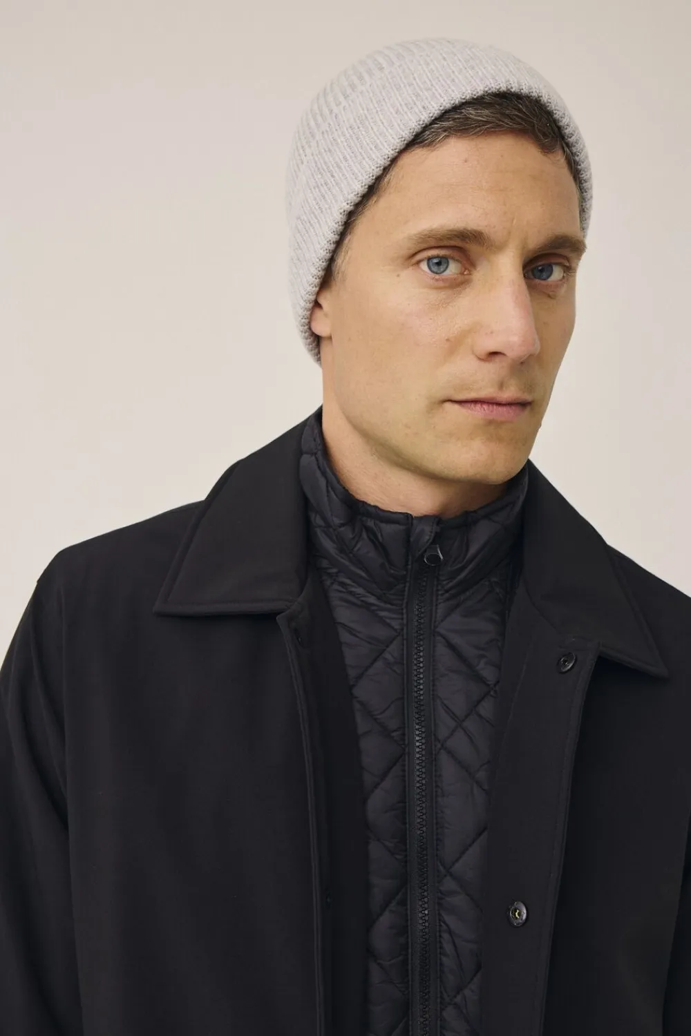 Magasin du Nord Collection Ethan Beanie RWS Cashmere & Uldmix Light grey melange