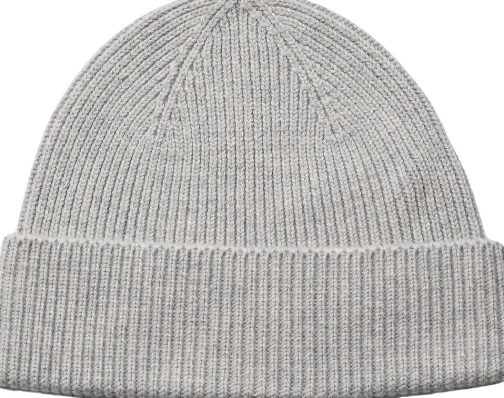 Magasin du Nord Collection Ethan Beanie RWS Cashmere & Uldmix Light grey melange