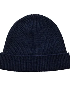 Magasin du Nord Collection Ethan Beanie RWS Cashmere & Uldmix Navy blazer