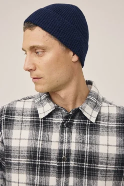 Magasin du Nord Collection Ethan Beanie RWS Cashmere & Uldmix Navy blazer