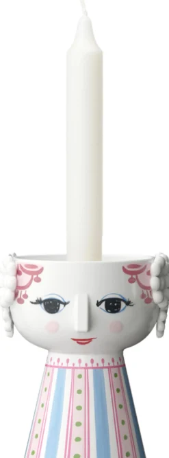 Bjørn Wiinblad Eva Lysestage H9. 5 cm pink Clearance