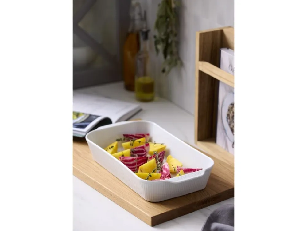 Pillivuyt Fad dybt Plissé 35 x 19 x 6 cm Hvid