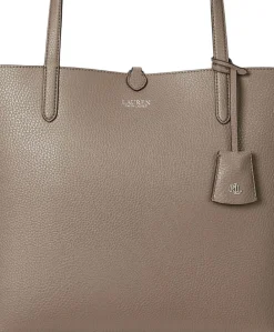 Lauren Ralph Lauren Faux-Leather Large Reversible Tote Bag Rider geo/taupe brown Best