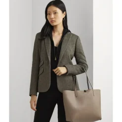 Lauren Ralph Lauren Faux-Leather Reversible Tote Black/taupe Discount