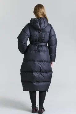 Dame Bitte Kai Rand Feather down dunjakke med bælte