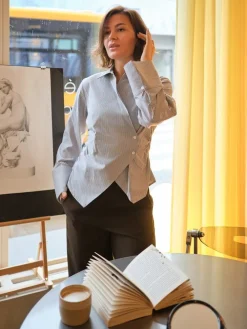 Dame Neo Noir Fenli Striped Shirt