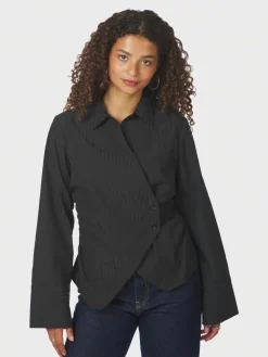 Neo Noir Fenli Tone Stripe Shirt Black Online