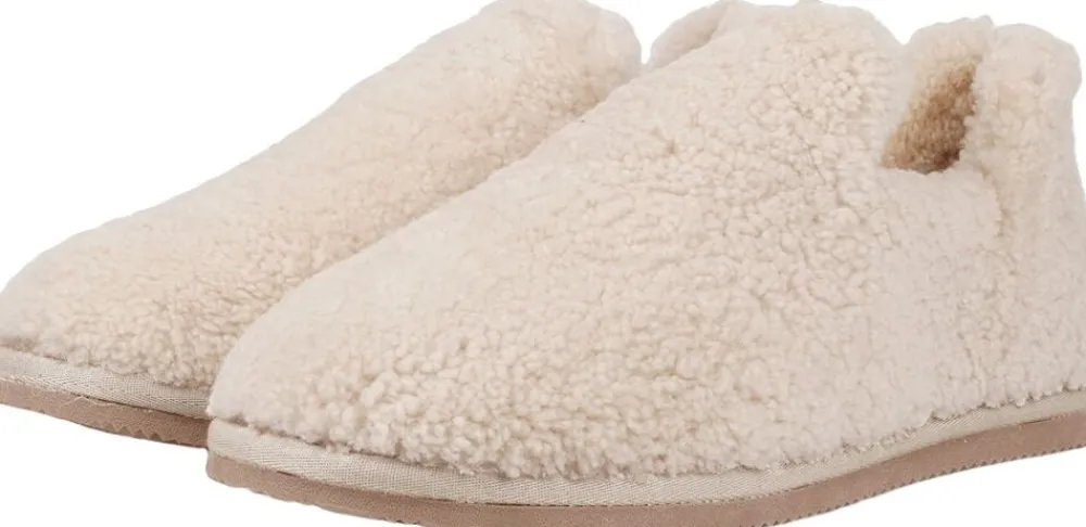 Lovelies FERRE - CURLY SHEARLING SNEAKS Natural Discount