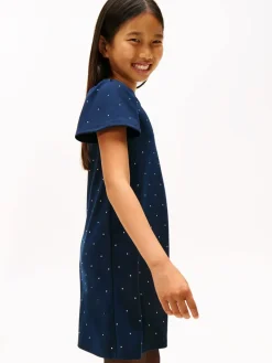 Børn Tommy Hilfiger FESTIVE STUD ALINE DRESS SS