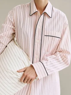 Dame Hay Fineline Long Nightshirt-M/L-Soft pink