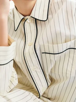 Fineline Long Nightshirt-M/L-Ivory><noscript><img width=