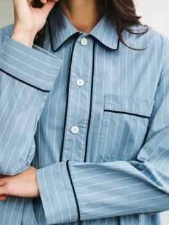 Fineline Long Nightshirt-S/M-Blue><noscript><img width=