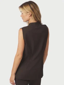 Neo Noir Finna Structure Vest Dark brown Sale