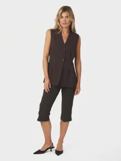 Neo Noir Finna Structure Vest Dark brown Sale