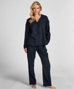 Hunkemöller Flannel Pyjama Pants Blue Discount