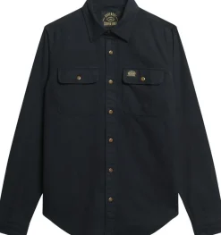 Superdry FLANNEL WORKWEAR SHIRT Jet black Hot