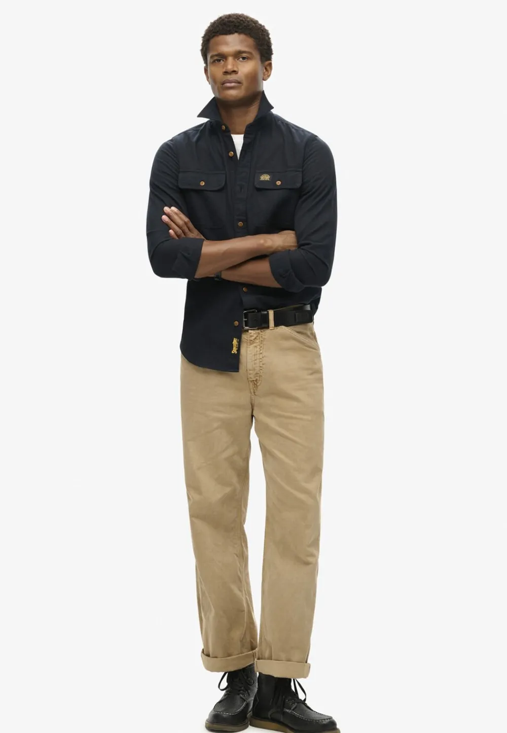 Superdry FLANNEL WORKWEAR SHIRT Jet black Hot