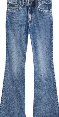 Flared Indigo Denim Jean><noscript><img width=