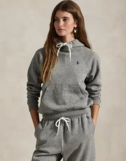Polo Ralph Lauren Fleece Pullover Hoodie Grå Outlet