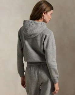 Polo Ralph Lauren Fleece Pullover Hoodie Grå Outlet