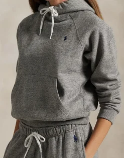 Polo Ralph Lauren Fleece Pullover Hoodie Grå Outlet
