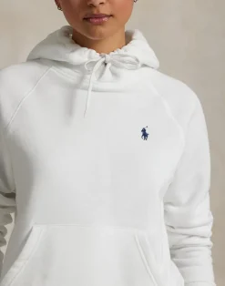 Polo Ralph Lauren Fleece Pullover Hoodie Hvid Sale