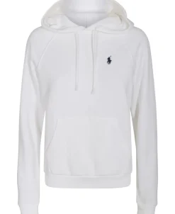 Polo Ralph Lauren Fleece Pullover Hoodie Hvid Sale