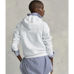 Polo Ralph Lauren Fleece Pullover Hoodie Hvid Sale