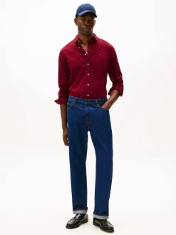 Tommy Hilfiger FLEX FLANNEL SOLID RF SHIRT Deep rouge Online