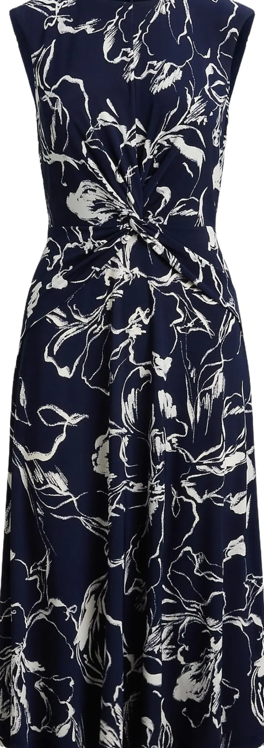 Lauren Ralph Lauren Floral Twist-Front Jersey Dress Navy/white Online