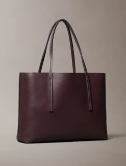 Calvin Klein FOIL LOGO SMALL TOTE Fudge/espresso Online